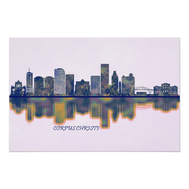 Póster Corpus Christi Skyline (Frente)
