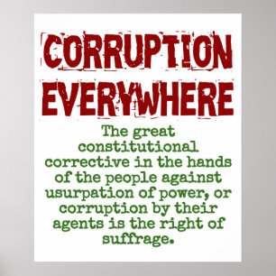 Poster Correção Constitucional do Excelente - Corrupção Q