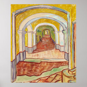 Poster Corredor do asilo de Paul Santo por Vincent van Go