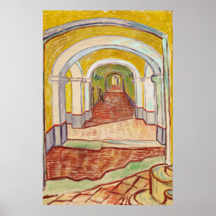 Poster Corredor no Asilo (por Vincent van Gogh)