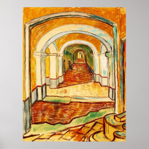 Póster Corredor no Asilo por Vincent van Gogh