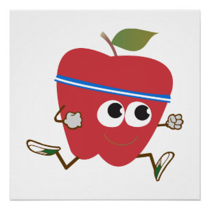 Póster Corredor retro de Apple