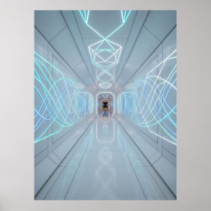 Poster Corredor Tecnológico de Luz Neon