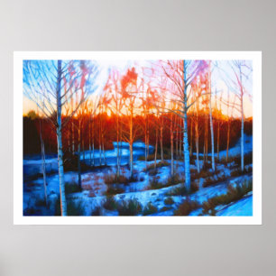 Póster Córrego congelado de Dalarna