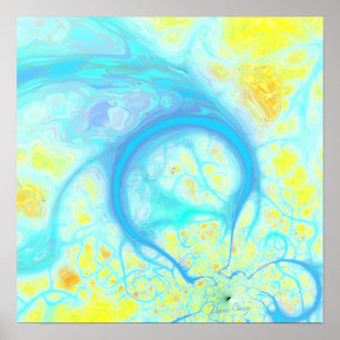 Póster Córregos da alegria - Aqua & limão cósmicos