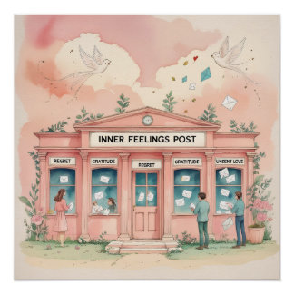 Póster Correios dos Sentimentos Internos — Cartas Nunca E