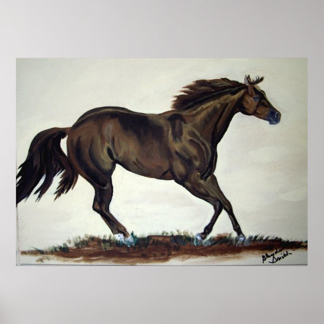 Poster Correndo Cavalo Trimestre (Frente)