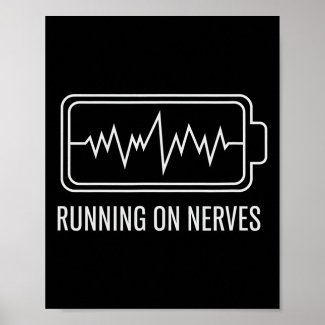 Poster Correndo Em Nerves Ansiedade Energia Saúde Mental  (Frente)