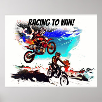 Poster Correndo Para Vencer - Pilotos de Motocross
