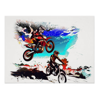Póster Correndo Para Vencer - Pilotos de Motocross