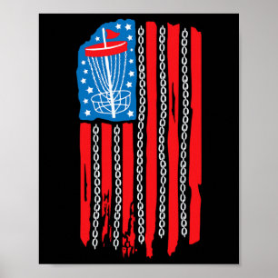 Poster Corrente de Bysket de Disco de Golfe da Bandeira A