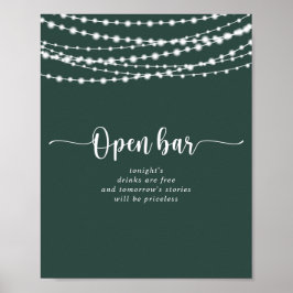 Poster Corrente de Cordas Luz Bar Aberto de Casamento Ver