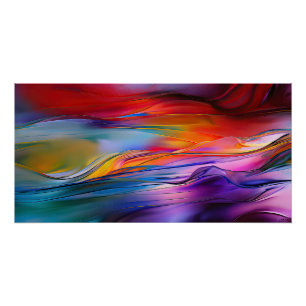 Póster "Correntes cromáticas" Abstrato Contemporâneo
