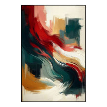 Correntes de abstrato em uma Canvas de Creme