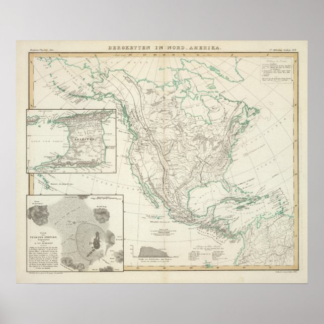 Póster Correntes de montanha na América do Norte (Frente)