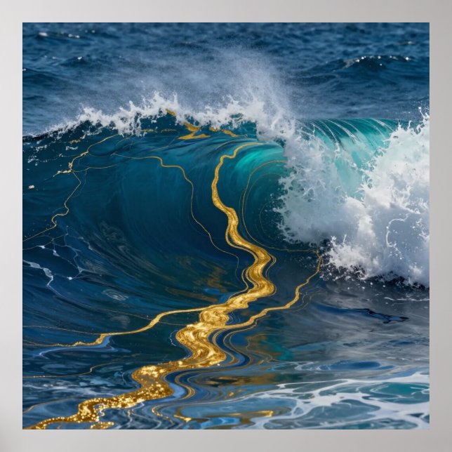 Poster Correntes Marinhas de Luxo (Frente)
