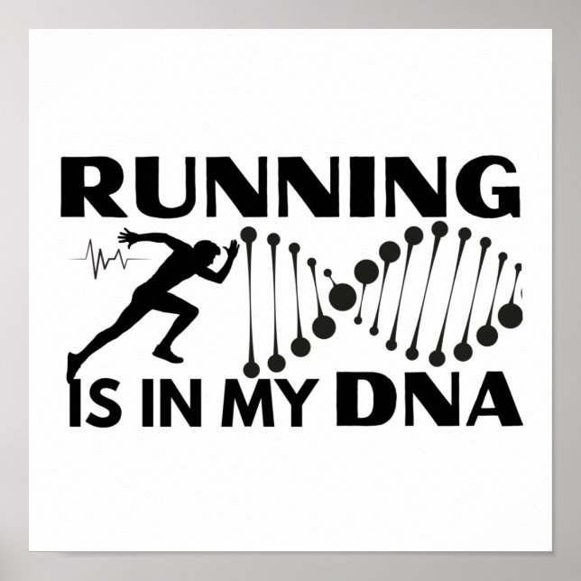 Poster Correr Está No Meu DNA (Frente)