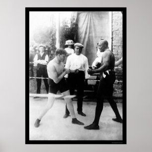 Poster Correspondência de Boxing Johnson vs. Cutler 1914