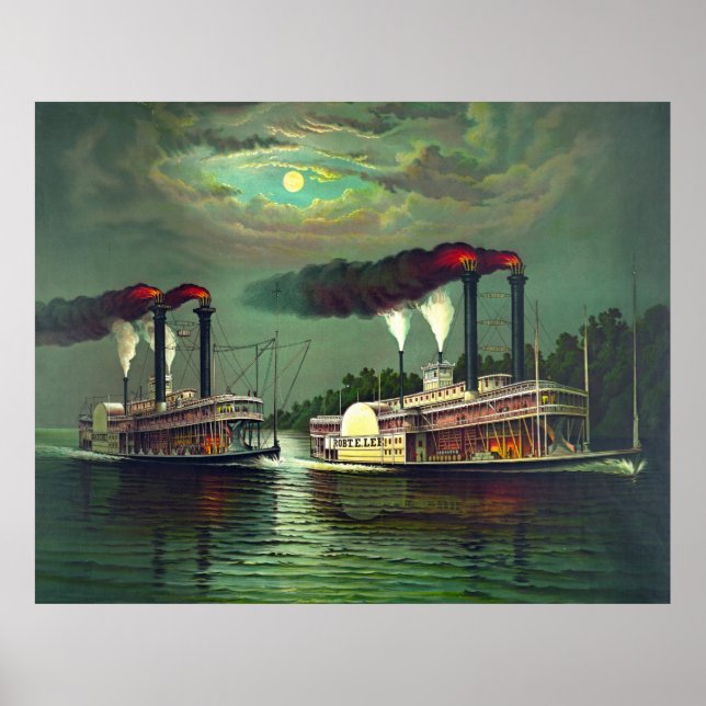 Poster Corrida a vapor 1883 (Frente)