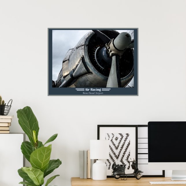 Poster Corrida aérea no aeroporto de Reno Stead (Escritório em casa)