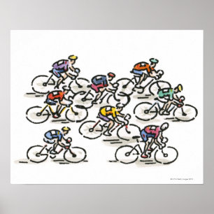 Poster Corrida Bicicleta