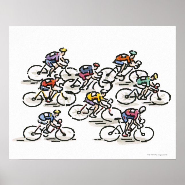 Poster Corrida Bicicleta (Frente)