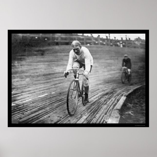 Póster Corrida Bicicleta de Seis Dias 1909 (Frente)