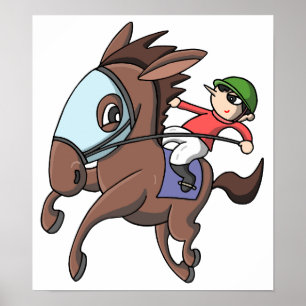 Poster Corrida de cavalos.