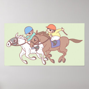 Poster Corrida de cavalos.