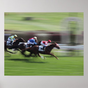 Póster corrida de cavalos