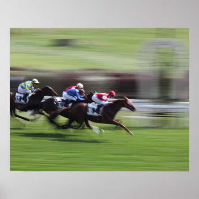 Póster corrida de cavalos (Frente)