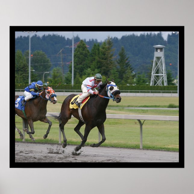 Póster Corrida de cavalos (Frente)