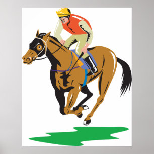Poster Corrida de cavalos