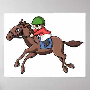 Poster Corrida de cavalos.