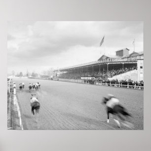 Póster Corrida de Cavalos em Nova Orleans, 1906. Foto Ant