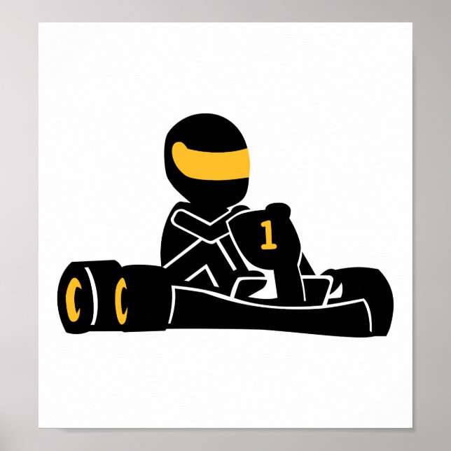 Poster Corrida de Kart (Frente)