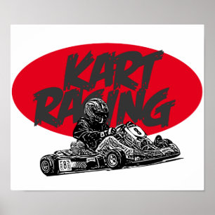 Póster Corrida de Karting