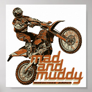 Póster Corrida de Moto
