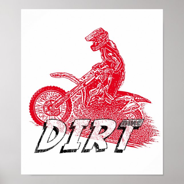 Poster Corrida de moto de dieta (Frente)