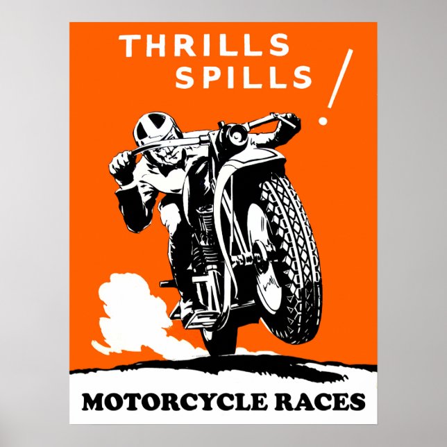 Poster Corrida de motociclismo (Frente)