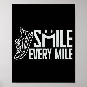 Poster Corrida Divertida Corredor Sorriso a Cada Milha Gr