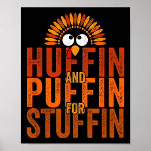 Poster Corrida do Dia de Ação de Graças - Huffin And Puff