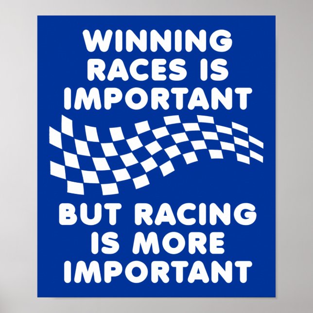 Poster Corrida É Mais Importante Sinal de Motocross de Bi (Frente)