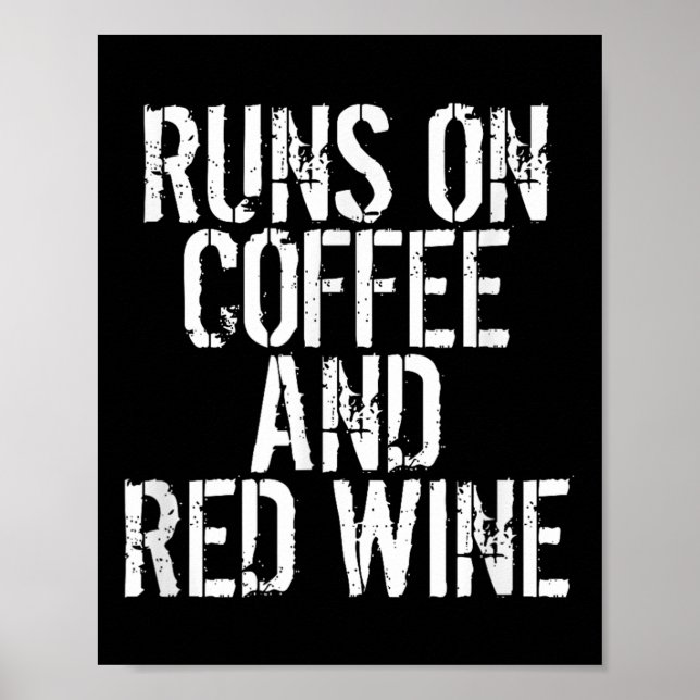 Poster Corrida No Café E No Vinho Vermelho (Frente)