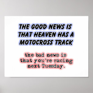 Poster Corrida no Céu Cartaz de Motocross de Bicicleta de