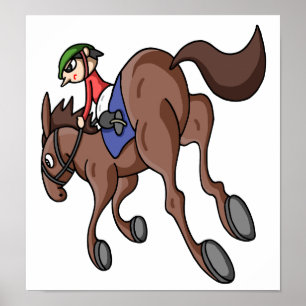 Poster Corridas de cavalos.