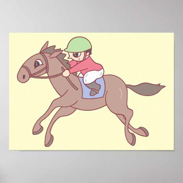 Poster Corridas de cavalos. (Frente)