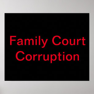 Póster Corrupção da corte de família do protesto