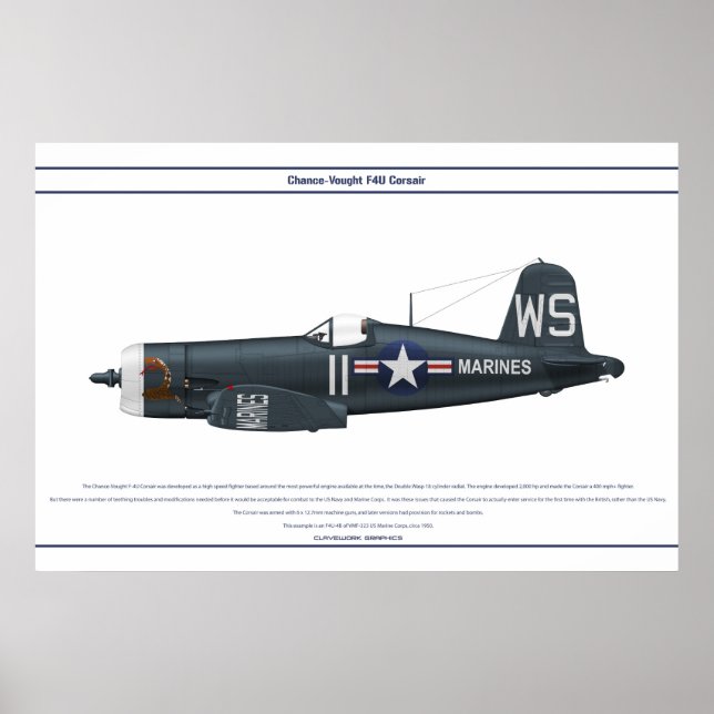 Poster Corsair USA VMF-323 (Frente)
