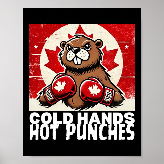 Poster Corta o Canadá Contra Tarifas Canadianas Beaver B (Frente)
